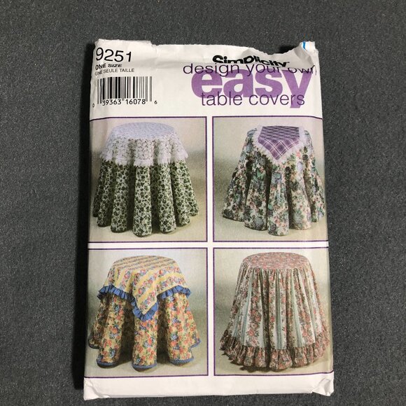 Vintage Simplicity 9251 SEWING Pattern Table covers Cloths 90s - Picture 1 of 7